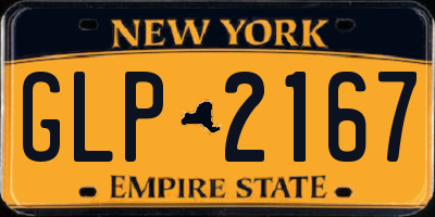 NY license plate GLP2167