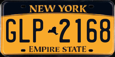 NY license plate GLP2168