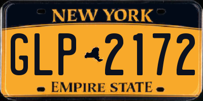 NY license plate GLP2172