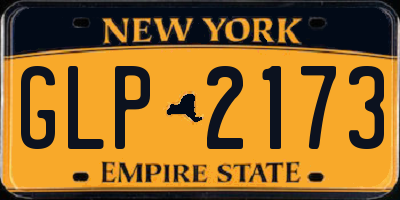 NY license plate GLP2173