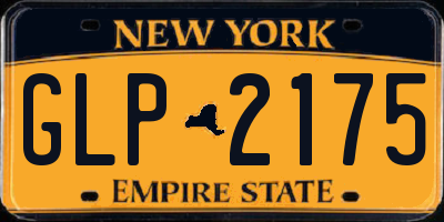 NY license plate GLP2175
