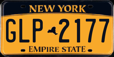 NY license plate GLP2177