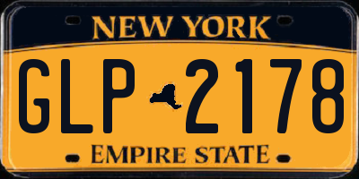 NY license plate GLP2178