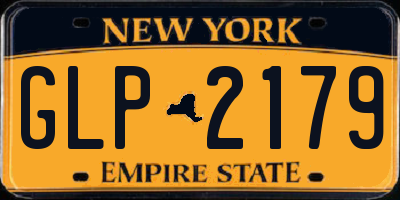 NY license plate GLP2179