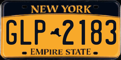 NY license plate GLP2183