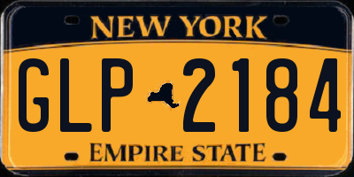 NY license plate GLP2184