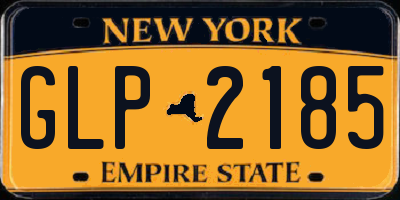 NY license plate GLP2185