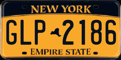 NY license plate GLP2186