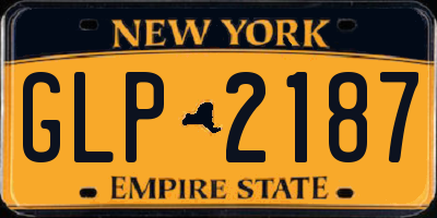 NY license plate GLP2187