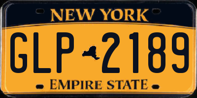 NY license plate GLP2189