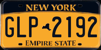 NY license plate GLP2192