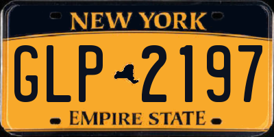 NY license plate GLP2197