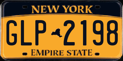 NY license plate GLP2198