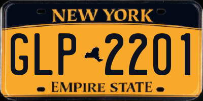 NY license plate GLP2201