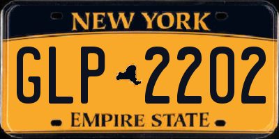 NY license plate GLP2202