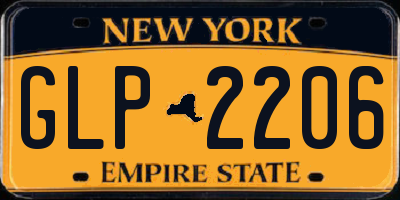 NY license plate GLP2206