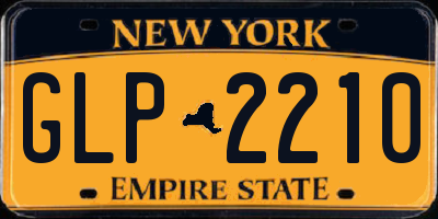 NY license plate GLP2210