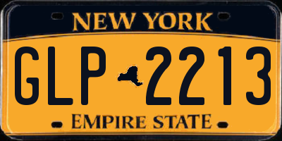 NY license plate GLP2213