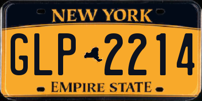 NY license plate GLP2214