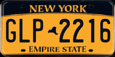 NY license plate GLP2216