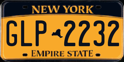NY license plate GLP2232