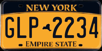 NY license plate GLP2234