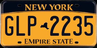 NY license plate GLP2235