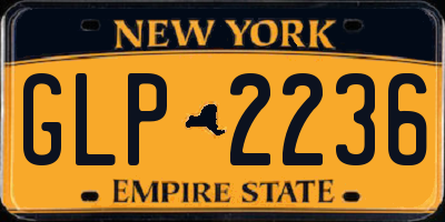 NY license plate GLP2236