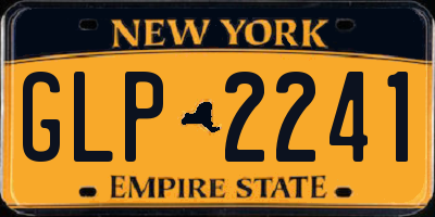 NY license plate GLP2241