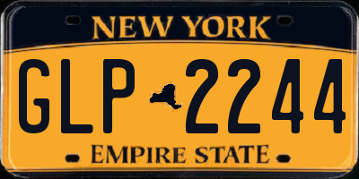 NY license plate GLP2244