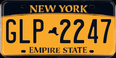 NY license plate GLP2247