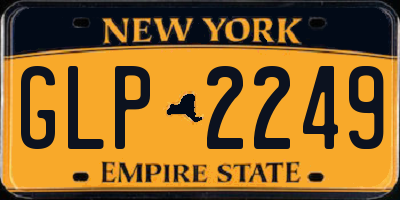 NY license plate GLP2249