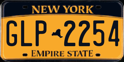 NY license plate GLP2254