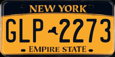 NY license plate GLP2273