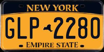 NY license plate GLP2280