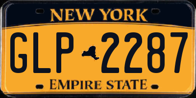 NY license plate GLP2287