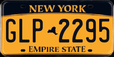 NY license plate GLP2295