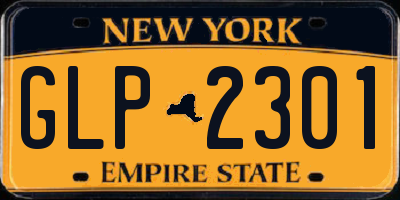 NY license plate GLP2301