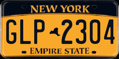 NY license plate GLP2304