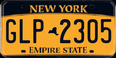 NY license plate GLP2305