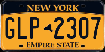 NY license plate GLP2307