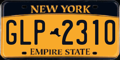 NY license plate GLP2310