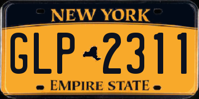 NY license plate GLP2311