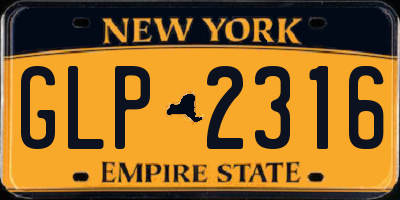 NY license plate GLP2316