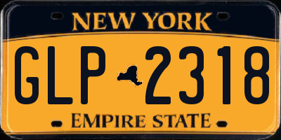 NY license plate GLP2318