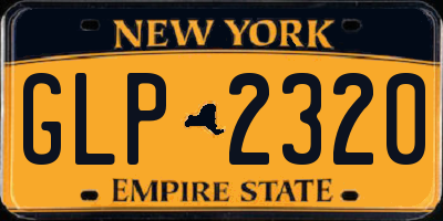 NY license plate GLP2320