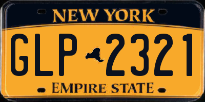 NY license plate GLP2321