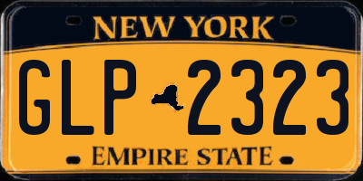 NY license plate GLP2323