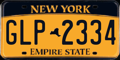 NY license plate GLP2334