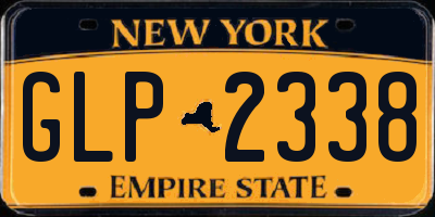 NY license plate GLP2338